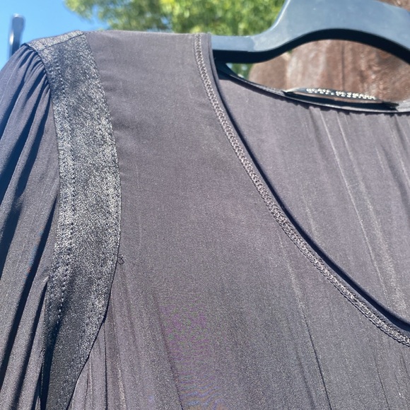 Black shirt  Sleeve Crew Neck summer dress. - Picture 10 of 10